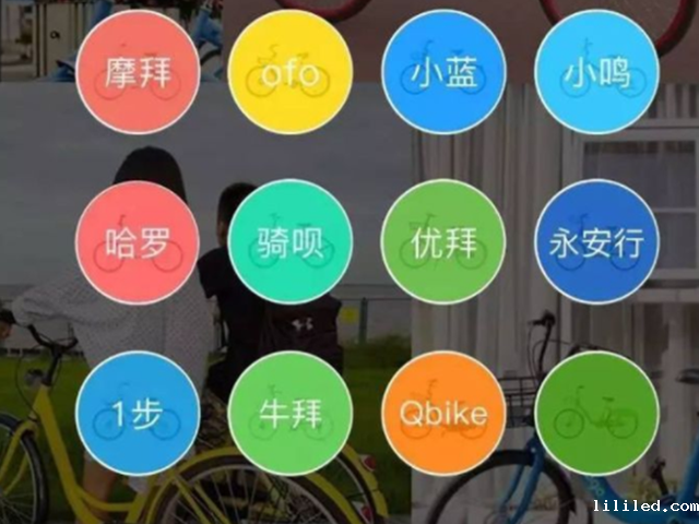 共享单车品牌颜色