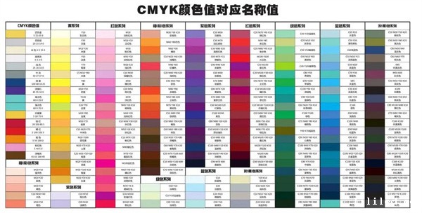 CMYK标准色卡