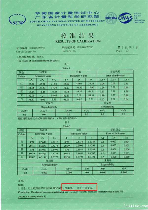 MS3006 校准证书3